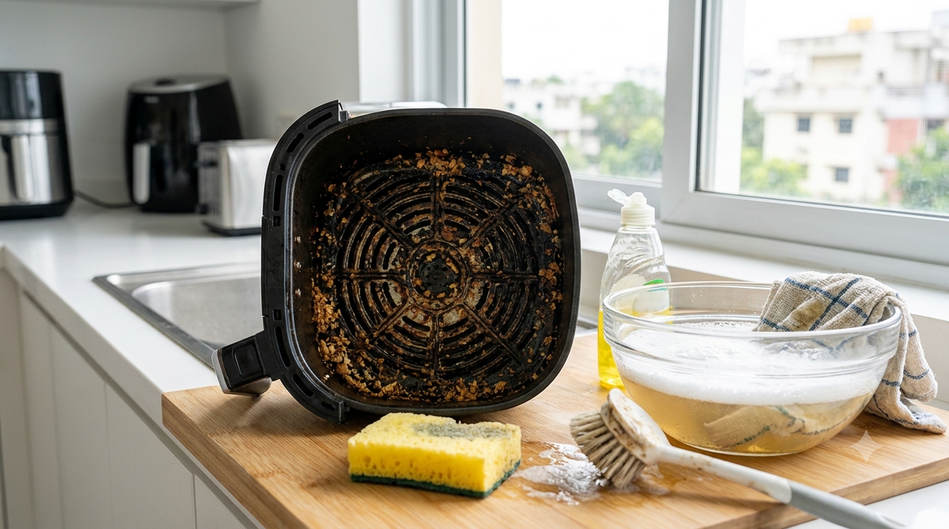 how to clean an air fryer basket