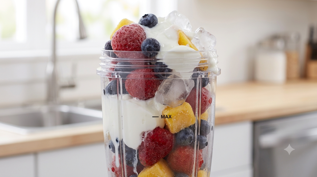 Overloaded NutriBullet cup causing uneven blending noise