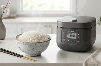 sushi rice in a rice cooker