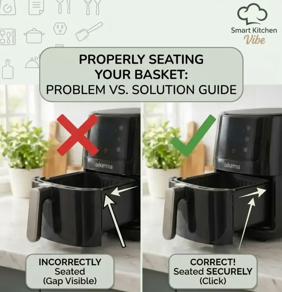 Gourmia air fryer back panel showing model number